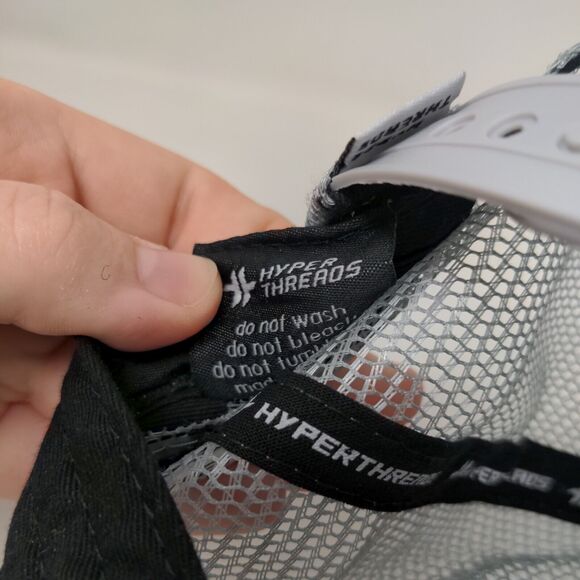 Hyper Threads Snapback Trucker Hat Gray One Size Adjustable Mesh Back 6 Panel - Picture 8 of 8